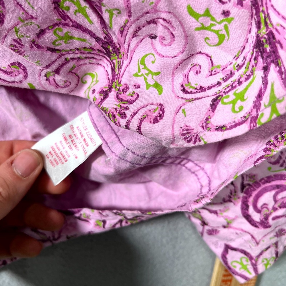 Panhandle Slim Western Shirt Womens 2XL Pink Paisley Long Sleeve Pearl Snap - Picture 6 of 7